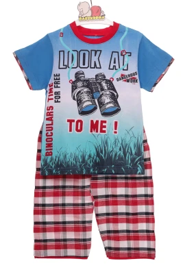 Футболка с бриджами для мальчика трикотажные Look голубой