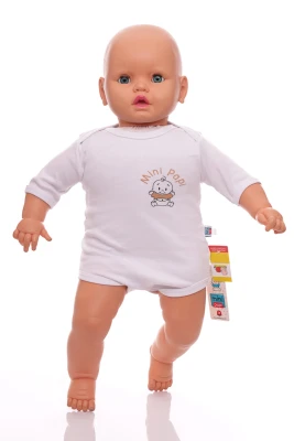 Боди с коротким рукавом белый интерлок Mini papi