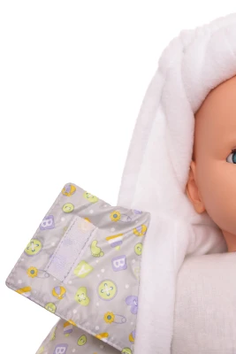 Человечек на флисе Babykroha в пуговку серый