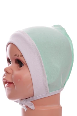 Чепчик на завязках интерлок Babykroha мятный