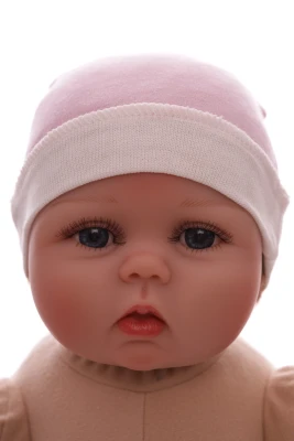 Шапка для дівчинки інтерлок Babykroha рожева
