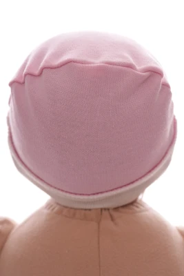Шапка для дівчинки інтерлок Babykroha рожева