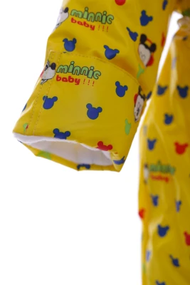 Комбінезон Трансформер на флісі Babykroha з принтом Міккі Мауса жовтий