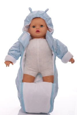 Человечек на флисе для мальчика Babykroha нежно голубой