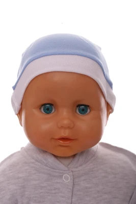 Шапка для мальчика интерлок Babykroha голубая
