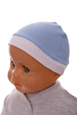 Шапка для мальчика интерлок Babykroha голубая