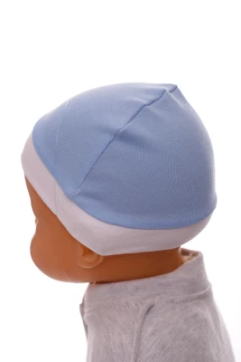 Шапка для мальчика интерлок Babykroha голубая
