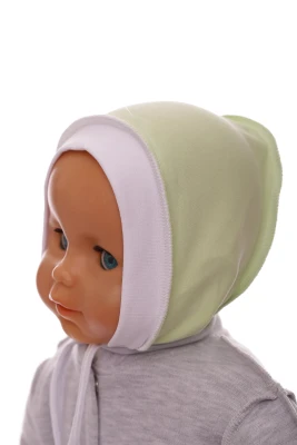 Чепчик на завязках интерлок Babykroha салатовый