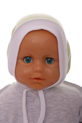 Чепчик на завязках интерлок Babykroha салатовый