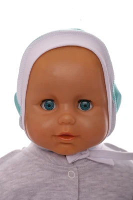 Чепчик на завязках интерлок Babykroha морская волна