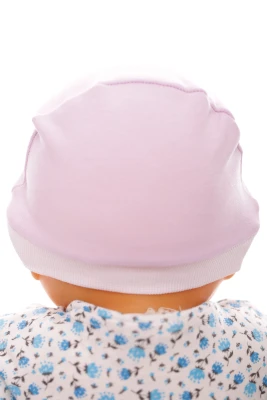 Шапка для дівчинки інтерлок Babykroha класика бузок