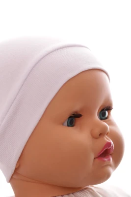 Шапка с узелком интерлок Babykroha белая