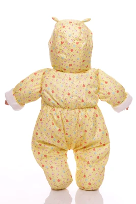 Чоловічок на флісі для дівчинки Babykroha в серце жовтий
