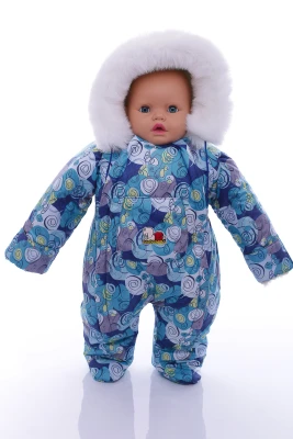 Комбинезон для мальчика на меху Babykroha галактика синий