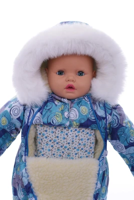 Комбинезон для мальчика на меху Babykroha галактика синий