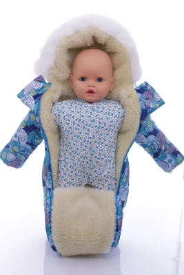 Комбинезон для мальчика на меху Babykroha галактика синий