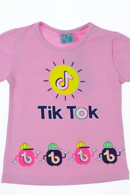 Туника с лосинами для девочки трикотажные Tik-Tok розовый