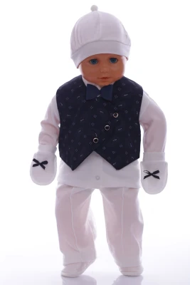 Комплект на выписку для мальчика хлопковый с Листиками синий PonPon Baby