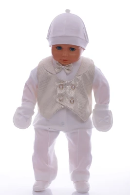 Комплект на выписку для мальчика золотистый хлопковый PonPon Baby