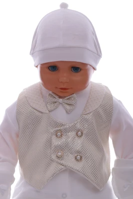 Комплект на выписку для мальчика золотистый хлопковый PonPon Baby