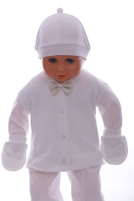 Комплект на выписку для мальчика золотистый хлопковый PonPon Baby
