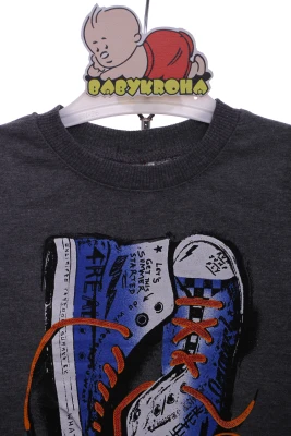 Костюм трійка для хлопчика двонитка Cuf Baby "Кеди" темно синій