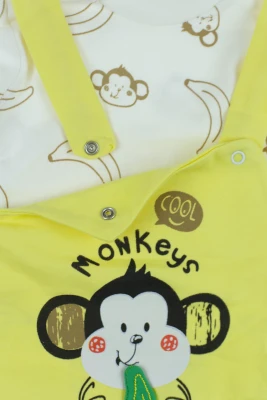 Водолазка с полукомбинезоном интерлок "Monkey" желтый