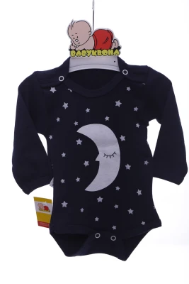 Боди с длинным рукавом интерлок Night синее Murat Baby