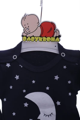 Боди с длинным рукавом интерлок Night синее Murat Baby