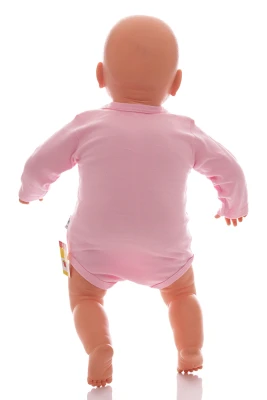Боди с длинным рукавом интерлок I love mama papa розовое MiniPapi