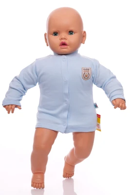 Распашонка для мальчика трикотажная mini papi голубая