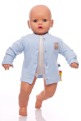 Распашонка для мальчика трикотажная mini papi голубая