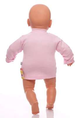 Распашонка с длинным рукавом для девочки mini papi розовая