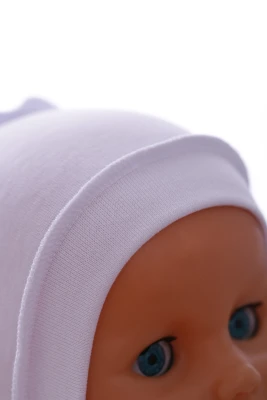 Чепчик на завязках интерлок Babykroha белый