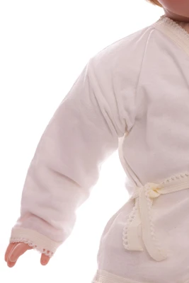 Распашонка для девочки трикотажная 2 в 1 белая