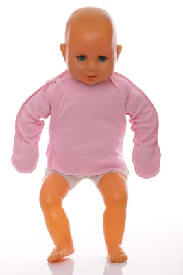 Распашонка с царапками для девочки интерлок Babykroha розовая