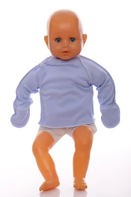 Распашонка с царапками для мальчика интерлок Babykroha голубая