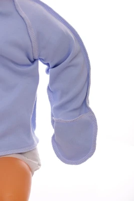 Распашонка с царапками для мальчика интерлок Babykroha голубая