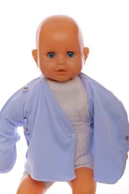 Распашонка с царапками для мальчика интерлок Babykroha голубая