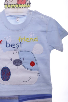 Піжама з футболкою для хлопчика трикотажна Best Frend блакитна