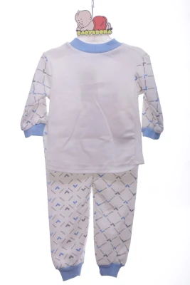 Піжама з довгим рукавом для хлопчика трикотажна Super Wear блакитна