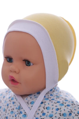 Чіпчик на зав'язках інтерлок Babykroha жовтий