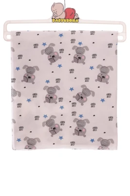 Пеленка байка для мальчика Cute Teddy белая 110*85см