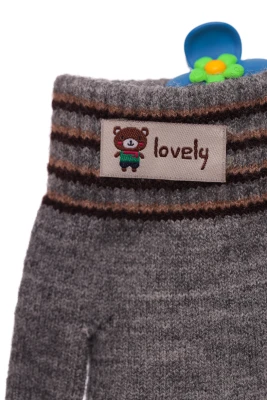 Перчатки вязка утеплённые Lovely серые