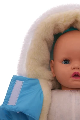 Чоловічок на хутрі для хлопчика Babykroha без логотипу небесно-блакитний
