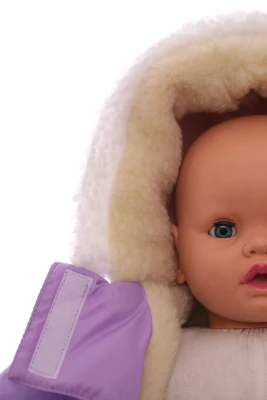 Чоловічок на хутрі для дівчинки Babykroha без логотипу бузковий
