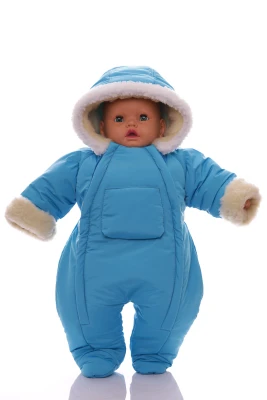 Человечек на меху для мальчика Babykroha без логотипа небесно-голубой