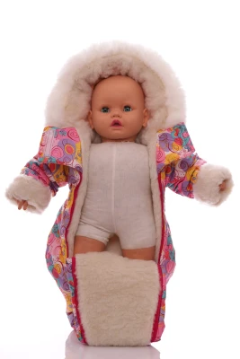 Комбинезон на меху для девочки Babykroha галактика розовый