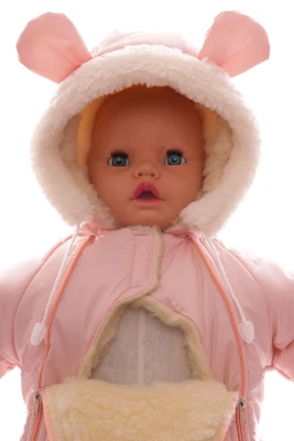 Конверт на хутро для дівчинки Babykroha персиковий