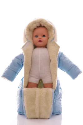 Конверт на меху для мальчика Babykroha голубой